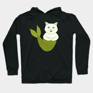 Mercat Purrmaid Merman Fish Cat Hoodie